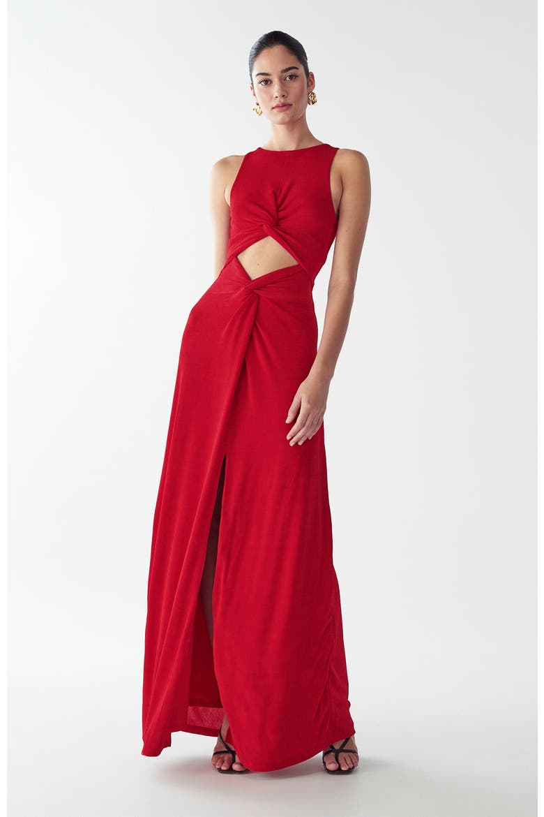 Malia Maxi Dress, Alternate, color, Red