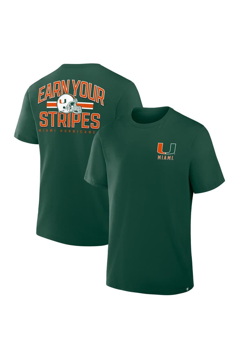 Men's Fanatics Green Miami Hurricanes Quad Legacy T-Shirt, Alternate, color, Green