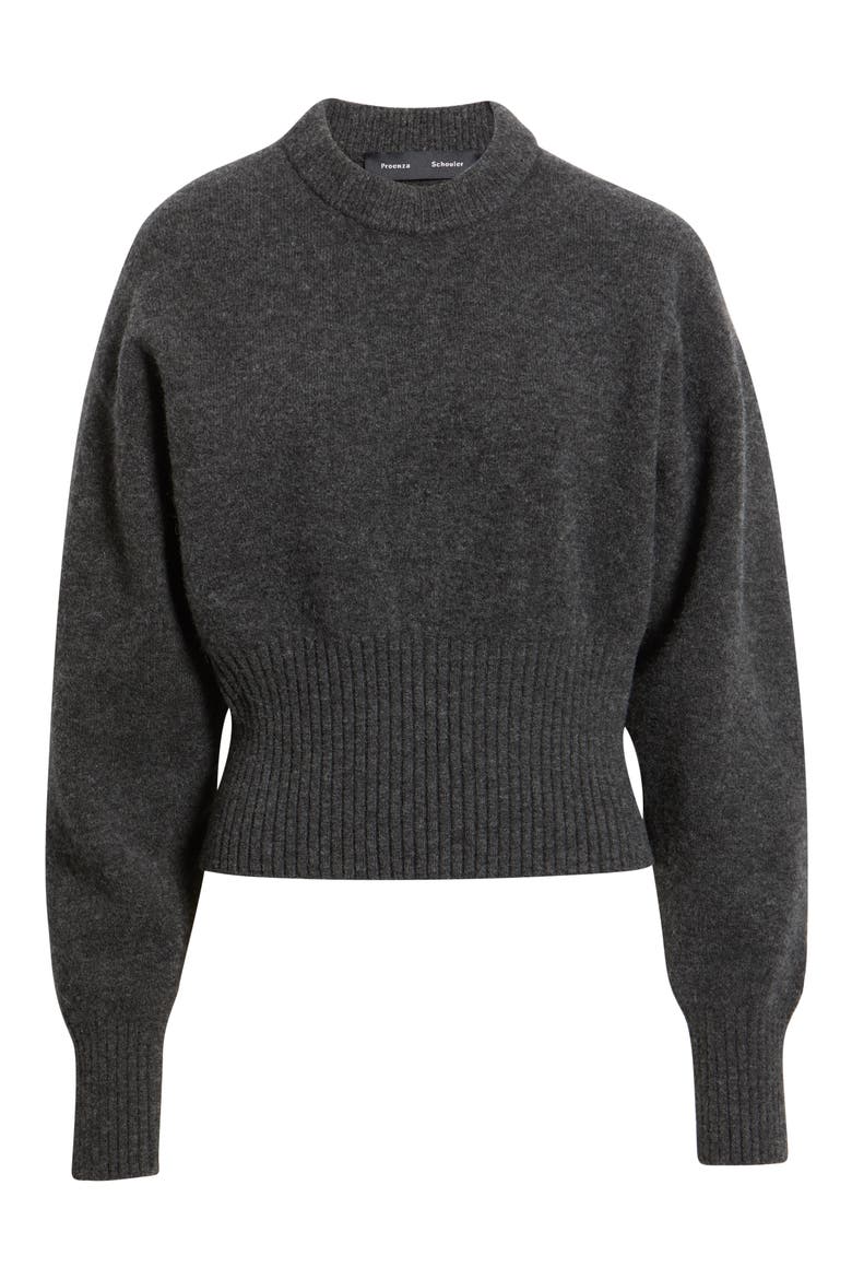 Randi Boiled Wool Blend Sweater, Alternate, color, DARK GREY
