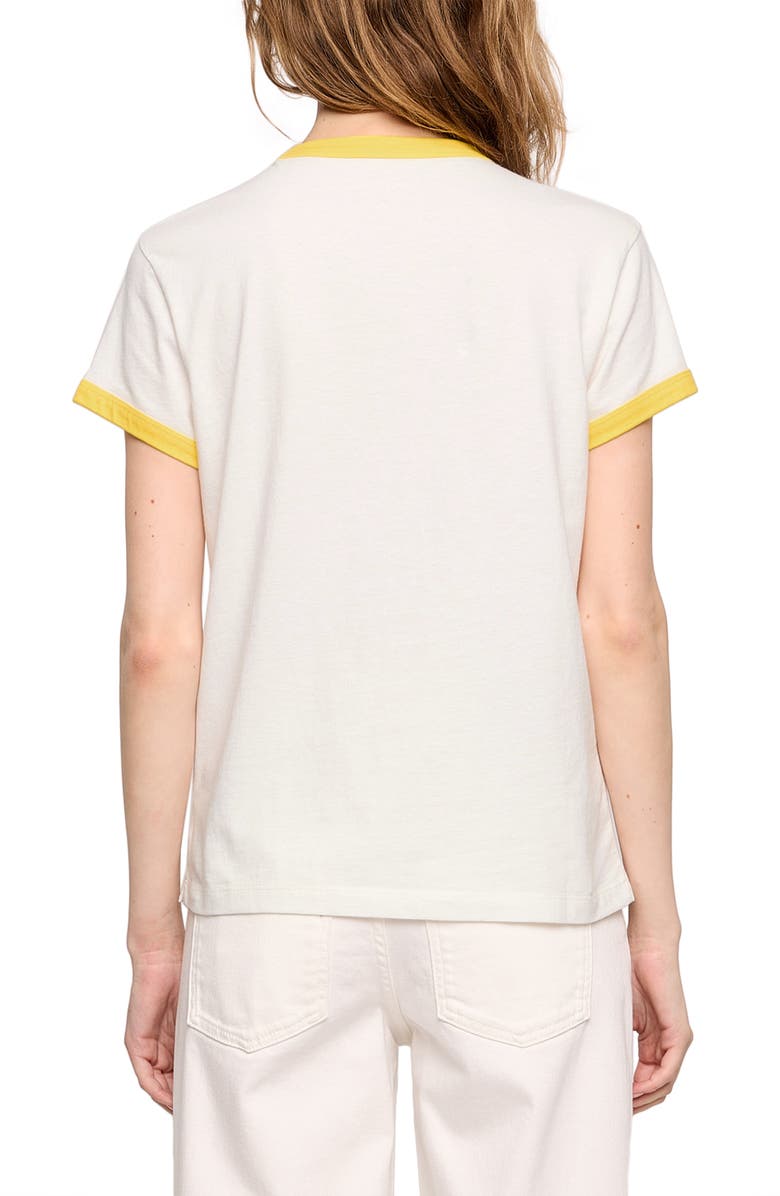 Zadig & Voltaire Logo Graphic Ringer Tee, Alternate, color, Judo