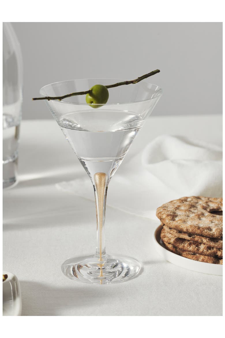 Intermezzo Gold Set of 2 Martini Glasses, Alternate, color, GOLD