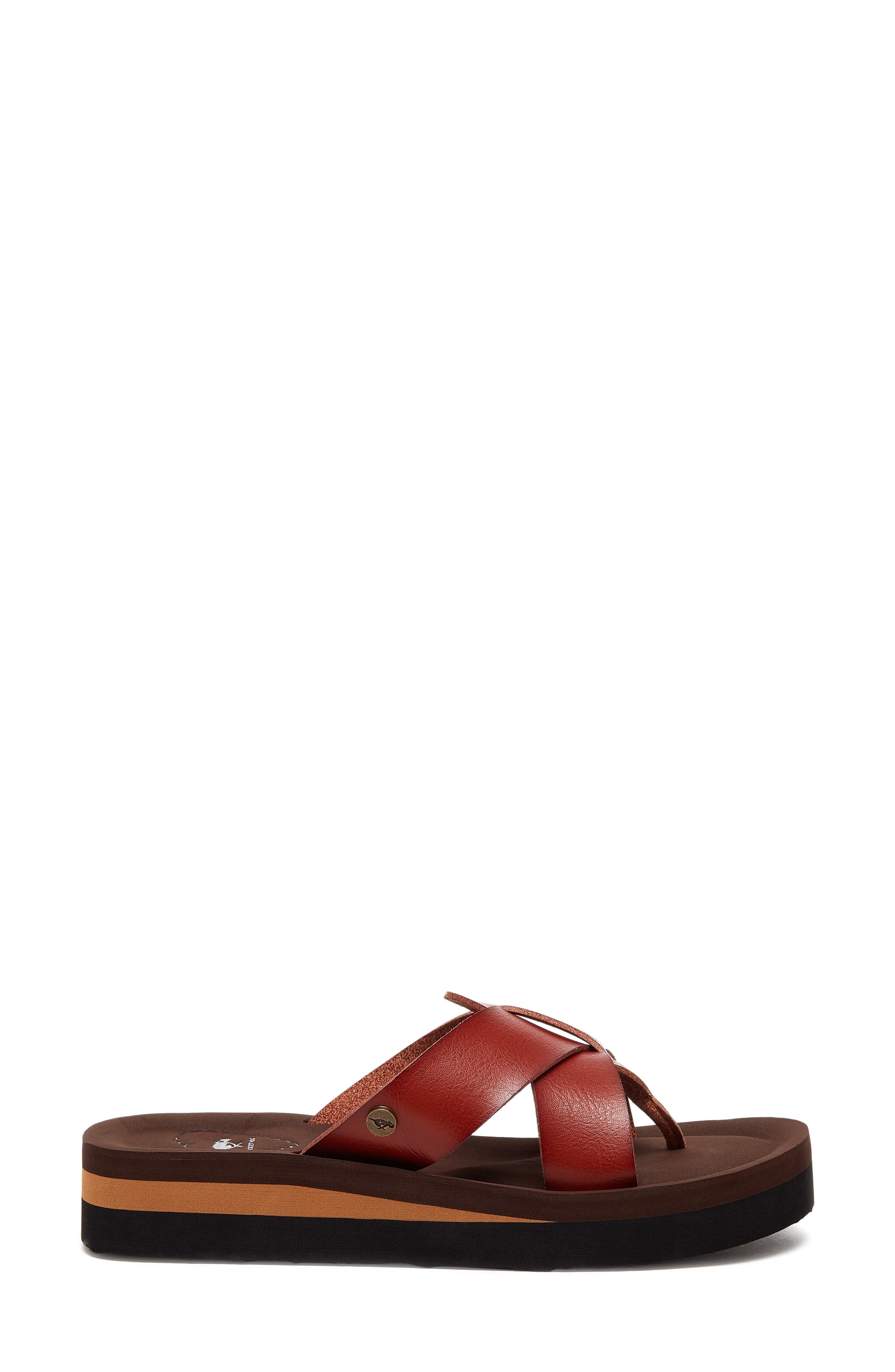 Wilmer Faux Leather Sandal, Alternate, color, BROWN