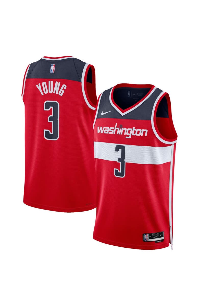 Nike Unisex Nike Trae Young Red Washington Wizards Swingman Jersey - Icon Edition, Main, color, Red