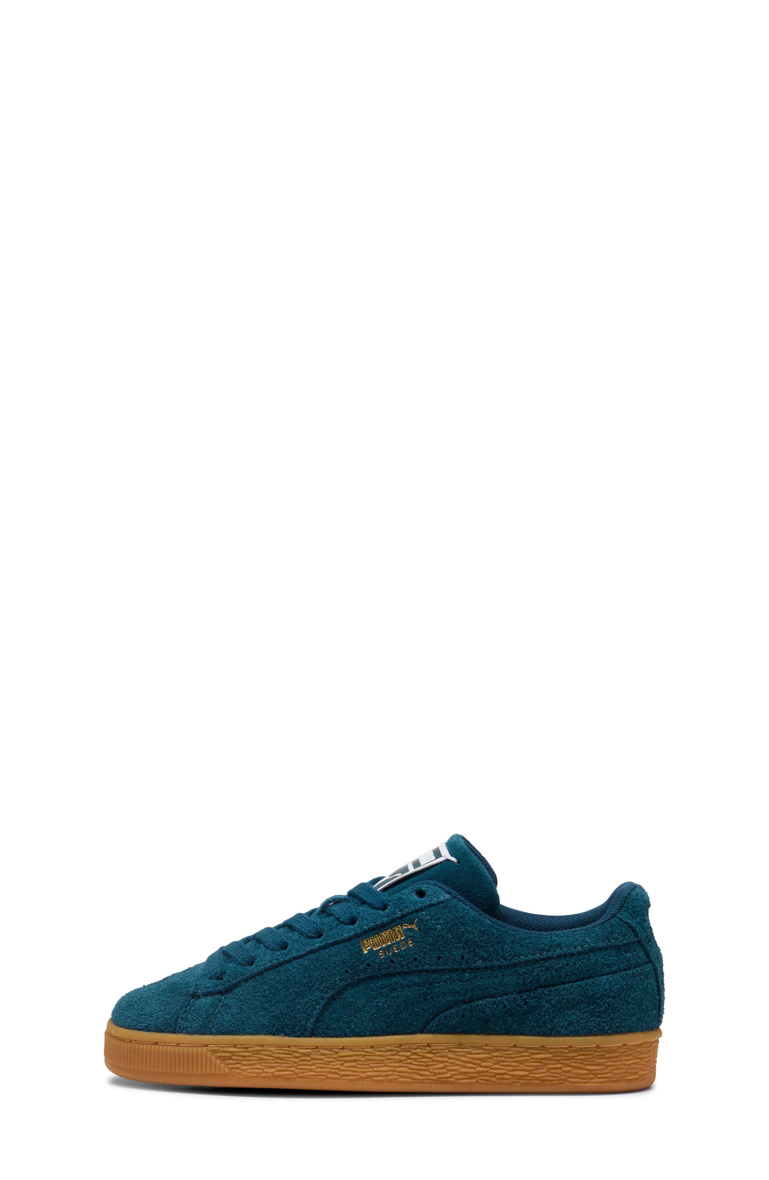 Kids' Suede Forever Sneaker, Alternate, color, MIDNIGHT PETROL/ GUM