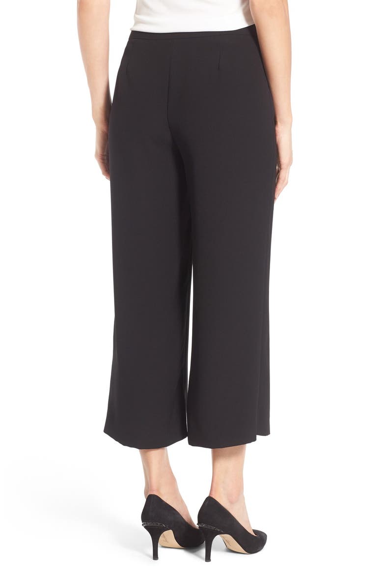 Zip Pocket Culottes (Nordstrom Exclusive), Alternate, color, RICH BLACK
