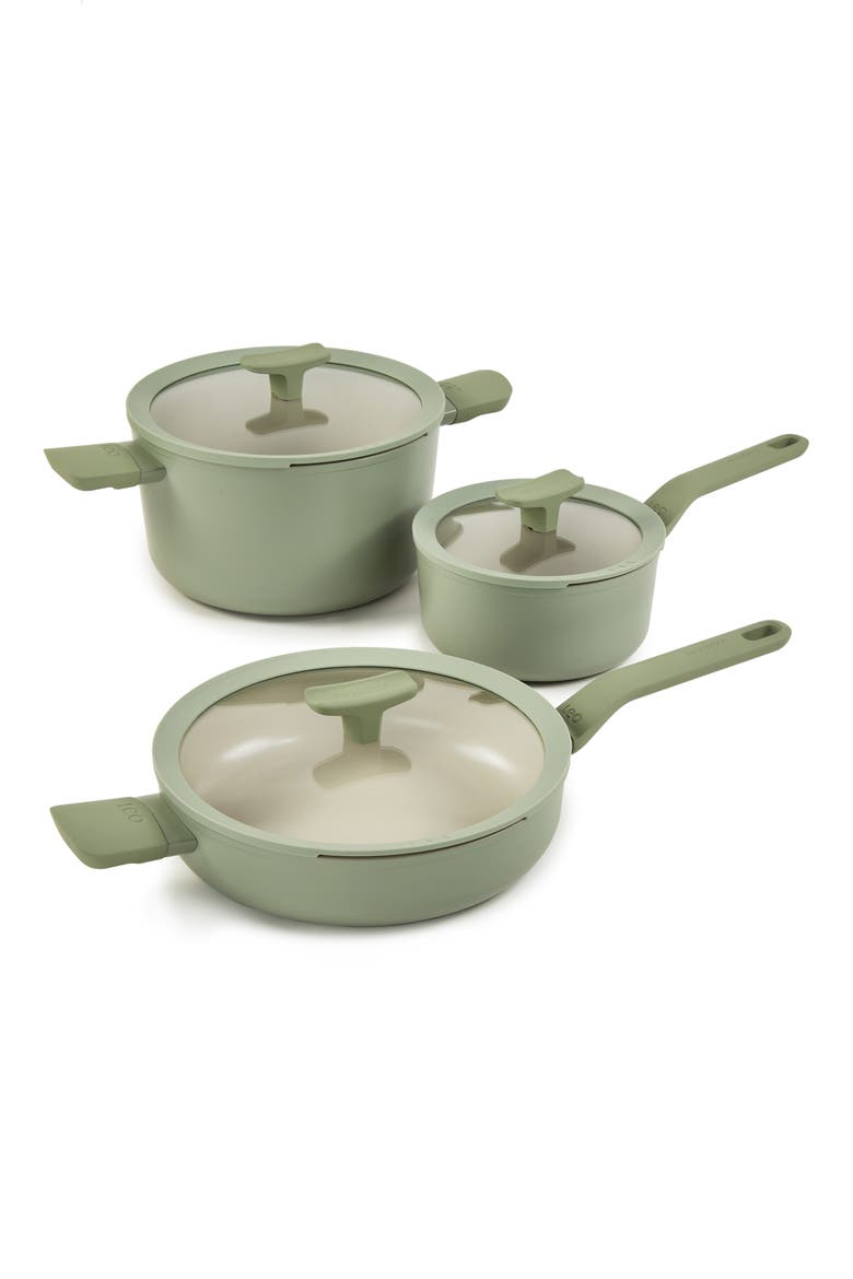 Leo Balance 4.6-Quart Nonstick Covered Stockpot, Alternate, color, SAGE