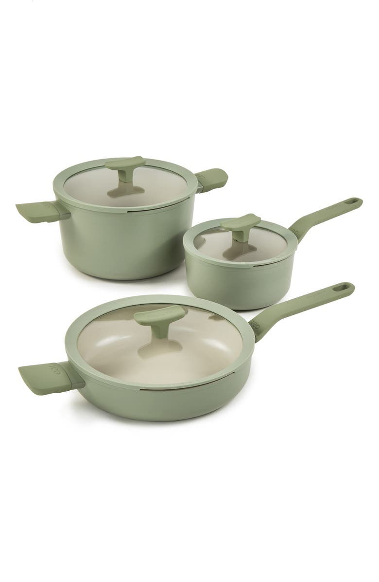 BergHOFF Leo Balance 4.6-Quart Nonstick Covered Stockpot, Alternate, color, Sage