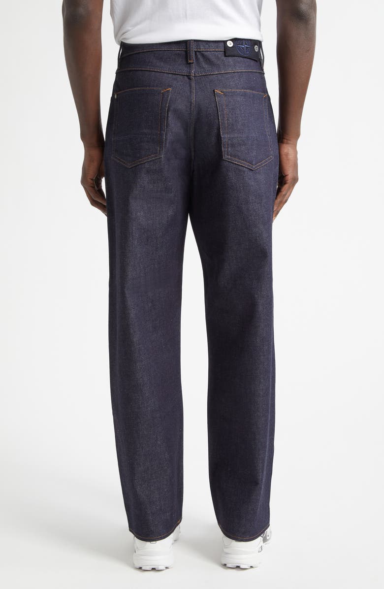 Stone Island Five-Pocket Wide Leg Jeans, Alternate, color, Blue Raw