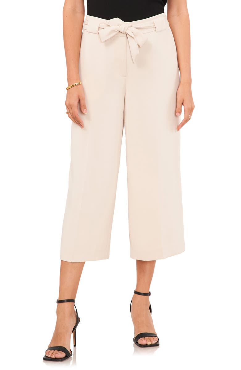 Vince Camuto Tie Waist Crop Pants, Main, color, 
