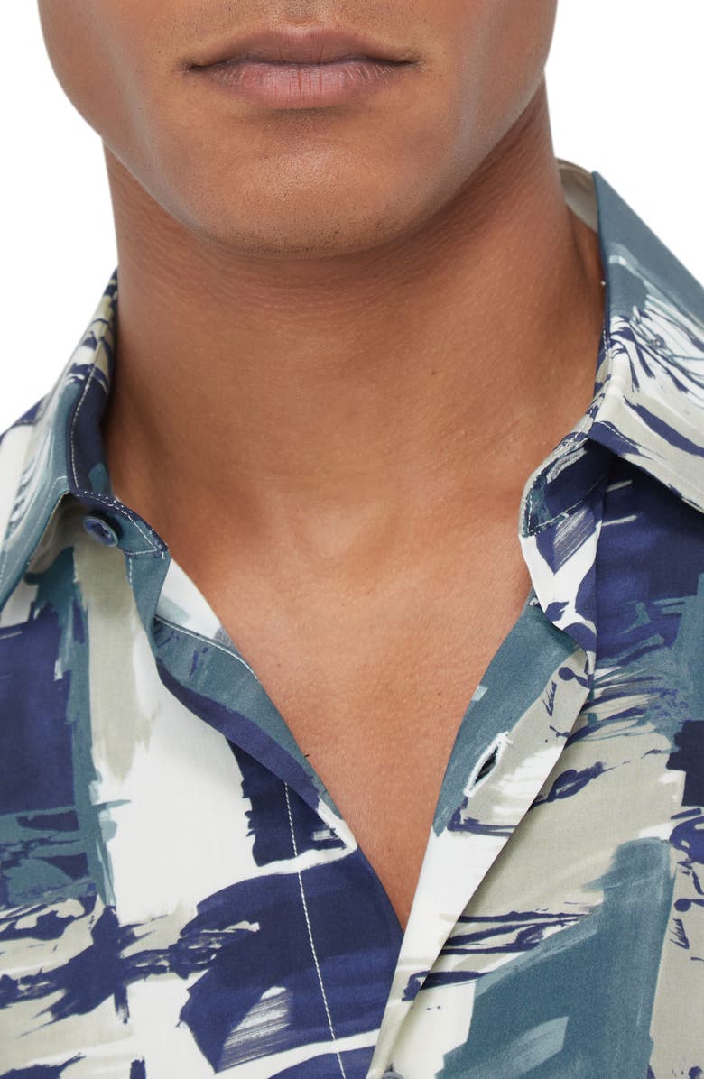 Julian Paisley EcoVero<sup>™</sup> Viscose Button-Up Shirt