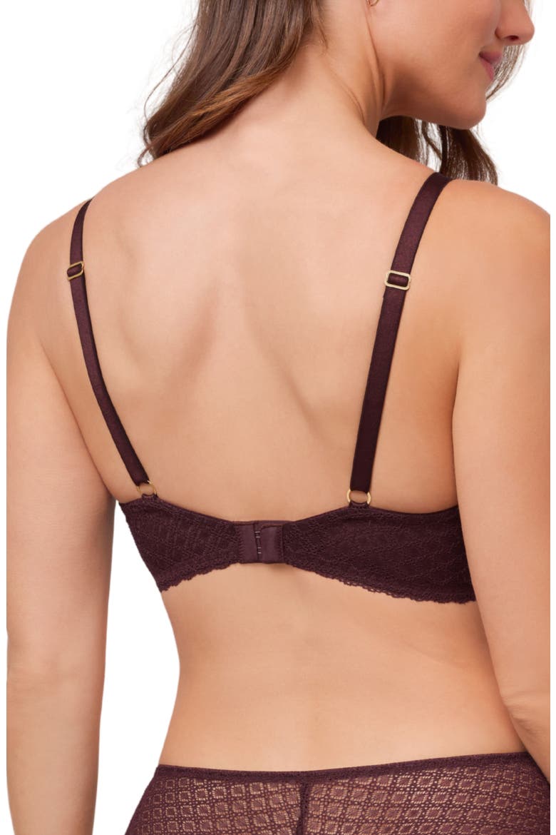 Flirt Lace Underwire Demi Bra, Alternate, color, FUDGE