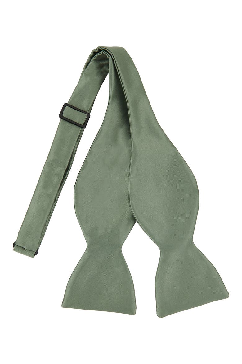 Solid Satin Bow Tie, Alternate, color, IVY