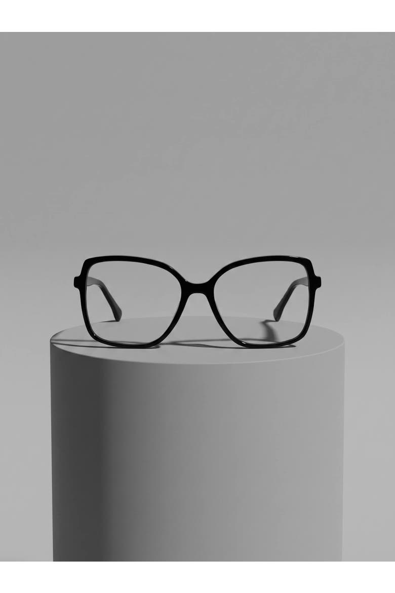 Aura 01 53MM Soft Square Eyeglasses In Obsidian Black, Main, color, Obsidian Black