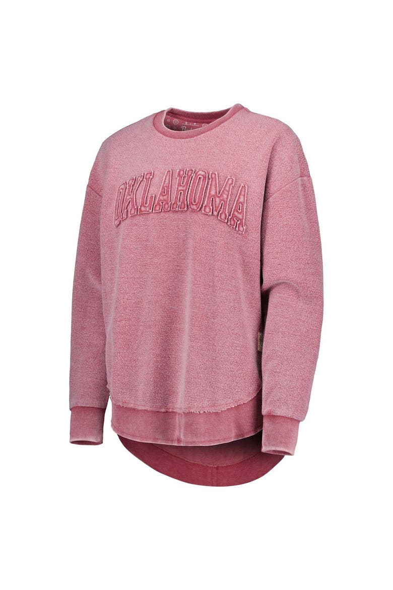 Women's Pressbox Crimson Oklahoma Sooners Ponchoville Pullover Sweatshirt, Alternate, color, Crimson