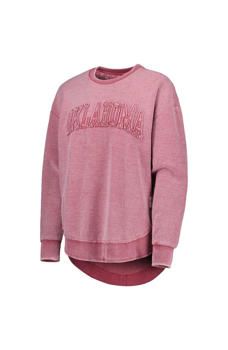PRESSBOX Women's Pressbox Crimson Oklahoma Sooners Ponchoville Pullover Sweatshirt, Alternate, color, Crimson