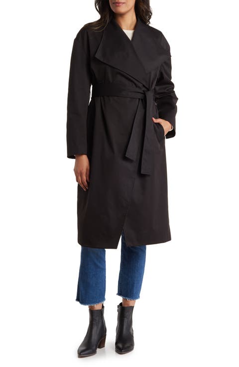 Rose Tie Waist Trench Coat
