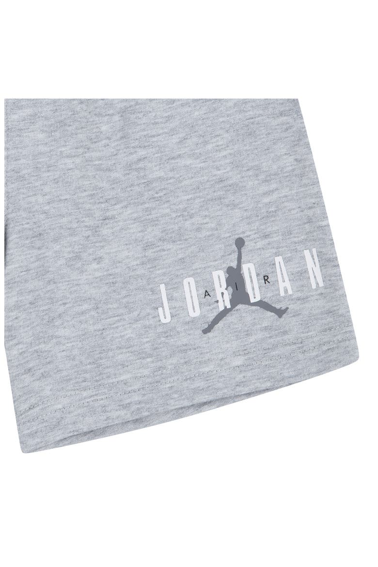 French Terry Henley Hoodie & Sweat Shorts Set, Alternate, color, LIGHT GREY HEATHER