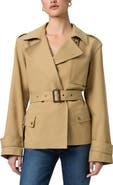 PAIGE Orsina Cotton Blend Short Trench Coat