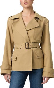 PAIGE Orsina Cotton Blend Short Trench Coat