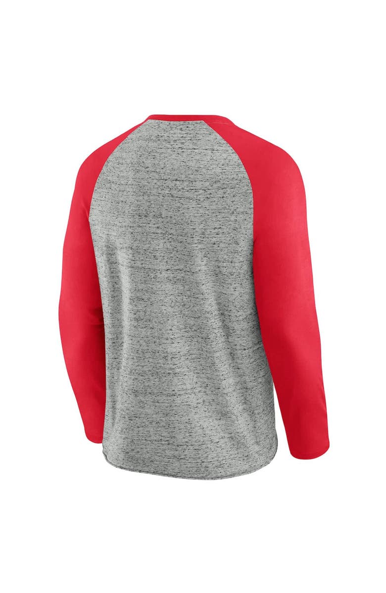 Darius Rucker Collection by Fanatics Men's Darius Rucker Collection by Fanatics Heather Gray Cincinnati Reds Raw Edge Raglan Long Sleeve Baseball T-Shirt, Alternate, color, Heather Gray