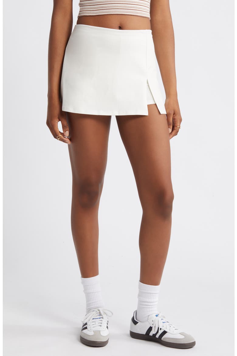 Knit Miniskort, Main, color, WHITE BLANC