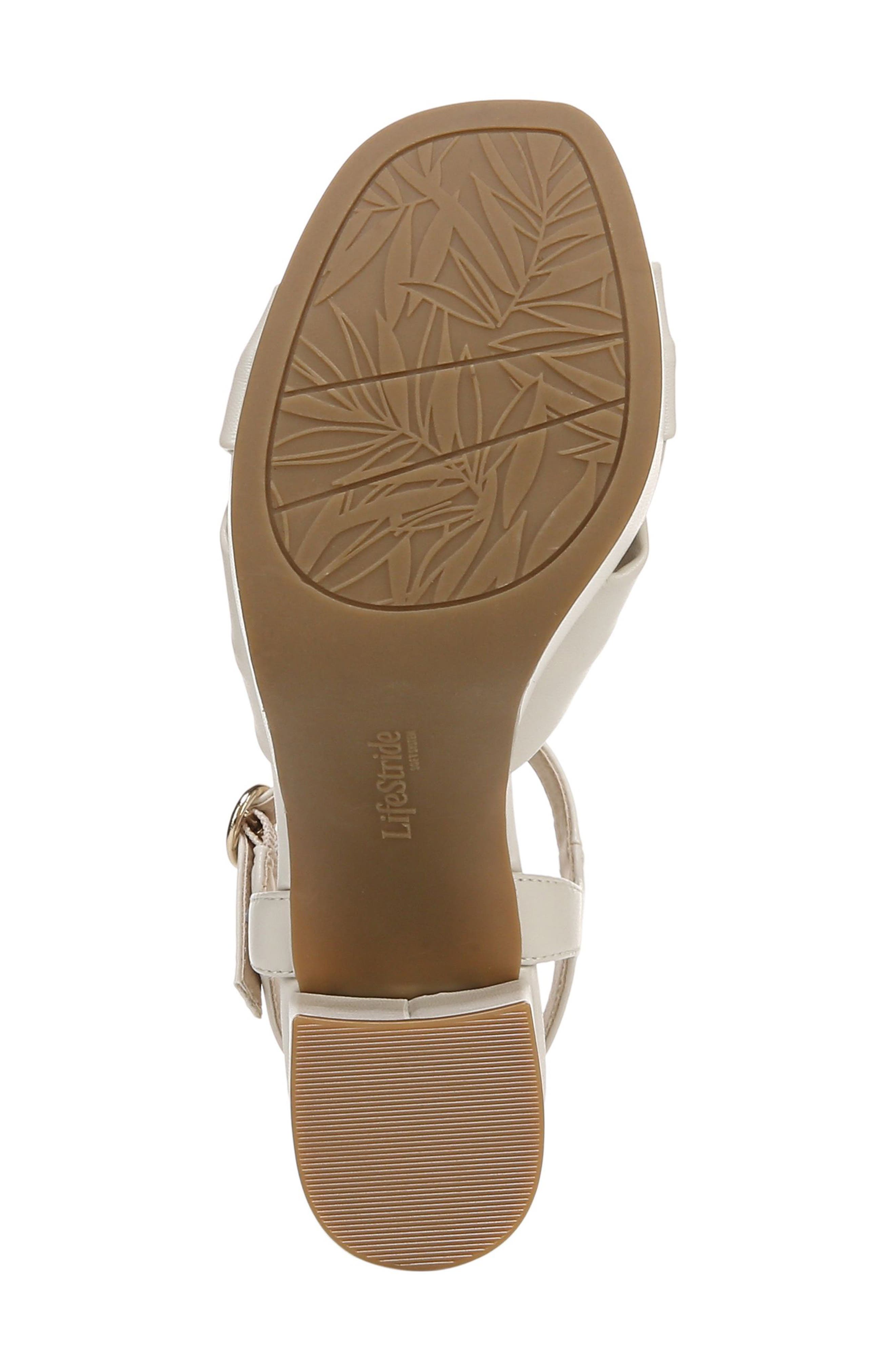 August Ankle Strap Platform Sandal, Alternate, color, BONE