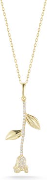 SPHERA MILANO Pavé Rose Pendant Necklace