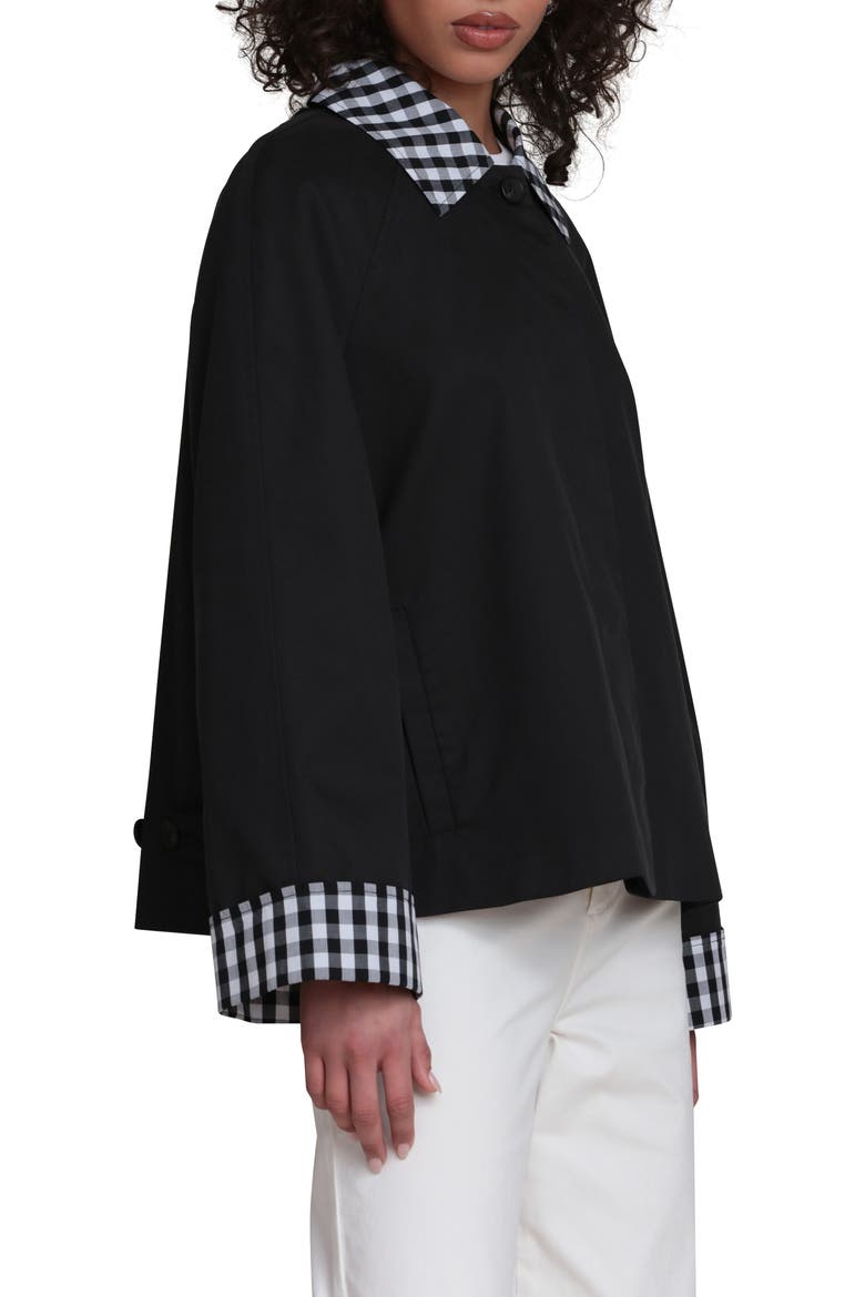 Cropped Trench Jacket, Alternate, color, BLACK