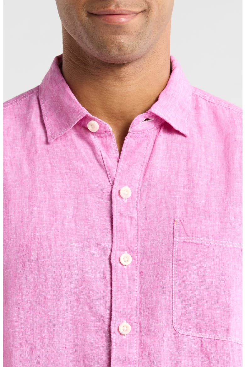 Paradise Breezer Linen Shirt, Alternate, color, PINK UMBRELLA