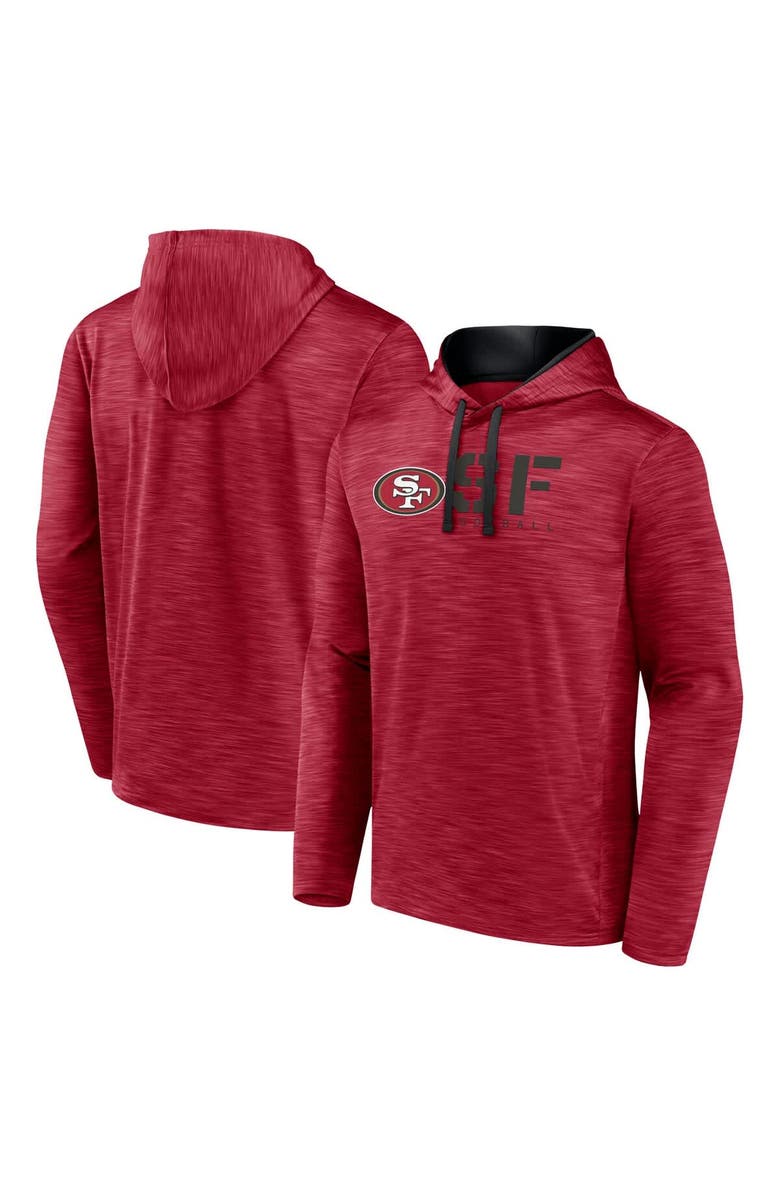 Logo Athletic Men's Scarlet San Francisco 49ers Head Start Pullover Hoodie, Main, color, Scarlet