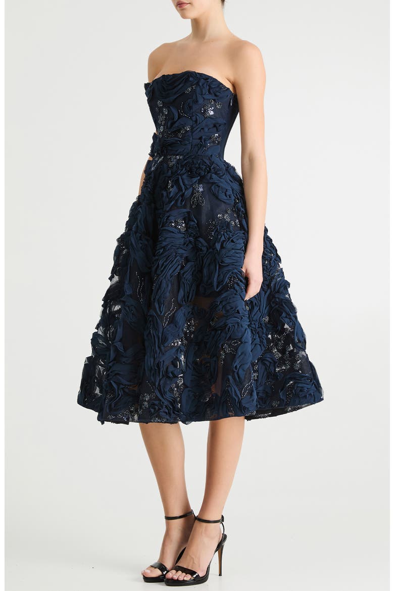 Florence Strapless Cocktail Dress, Alternate, color, MIDNIGHT BLUE