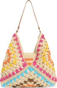 Dolce Vita Bloom Straw Shoulder Bag