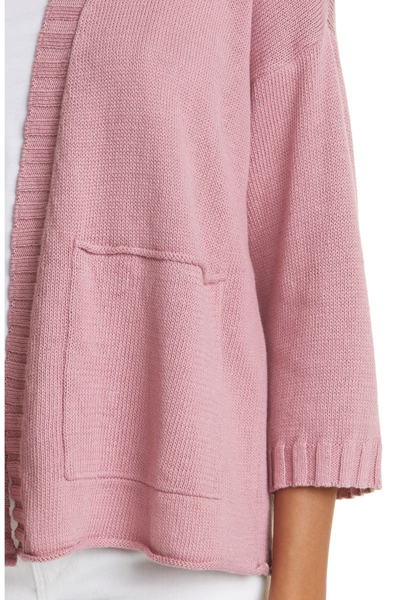 Open Front Cardigan, Alternate, color, MAGNOLIA