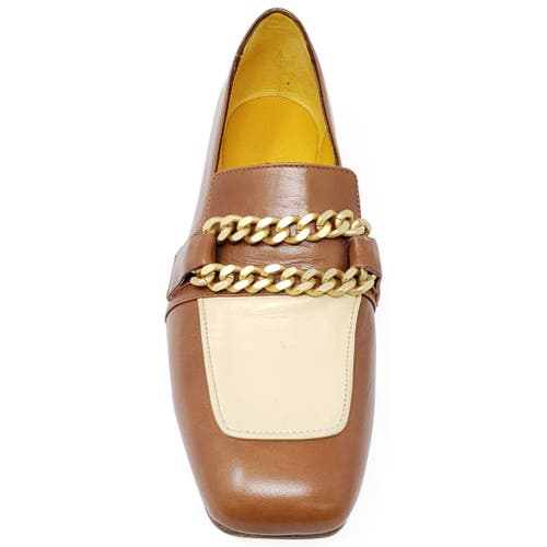 Madison Maison Flat Loafer With Chain In Brown