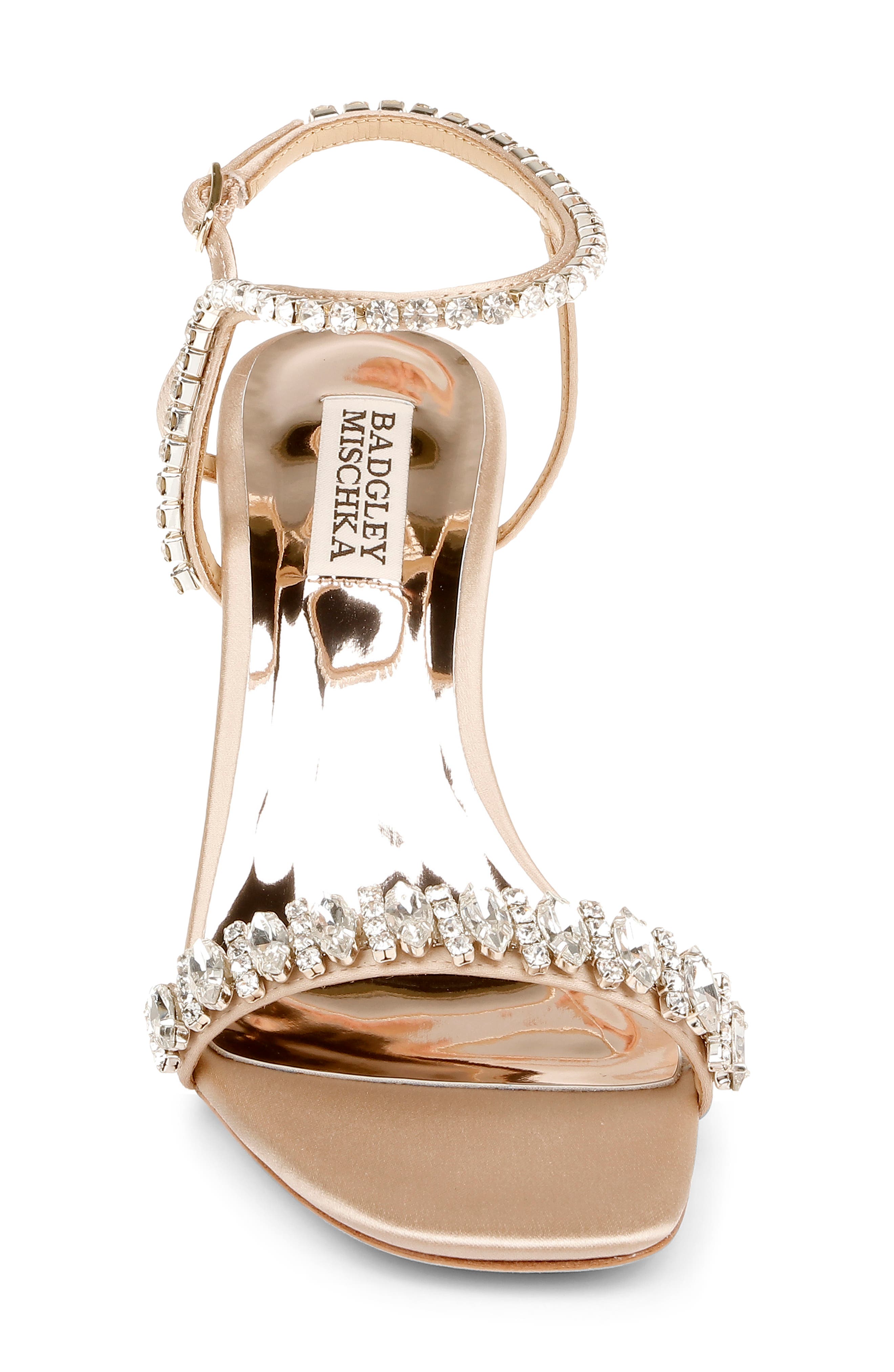 Badgley Mischka Marilee Ankle Strap Sandal, Alternate, color, LATTE