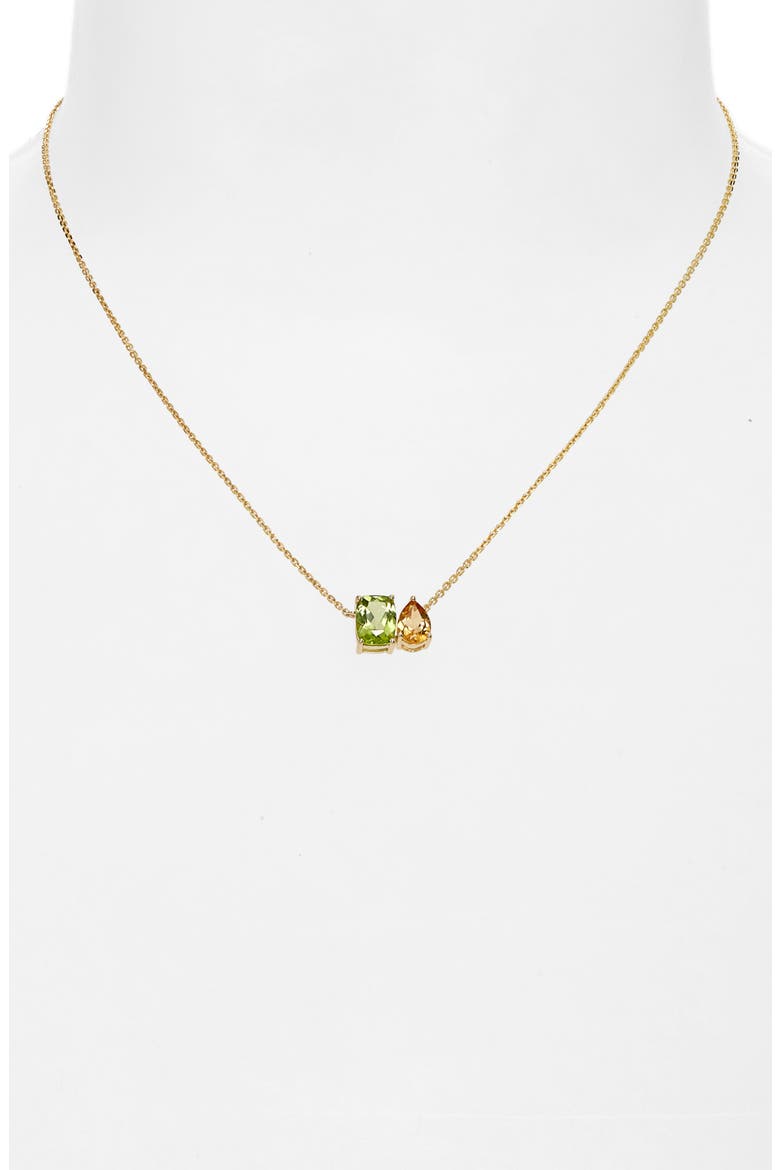 14K Gold Citrine & Peridot Pendant Necklace (Nordstrom Exclusive), Alternate, color, 14K YELLOW GOLD