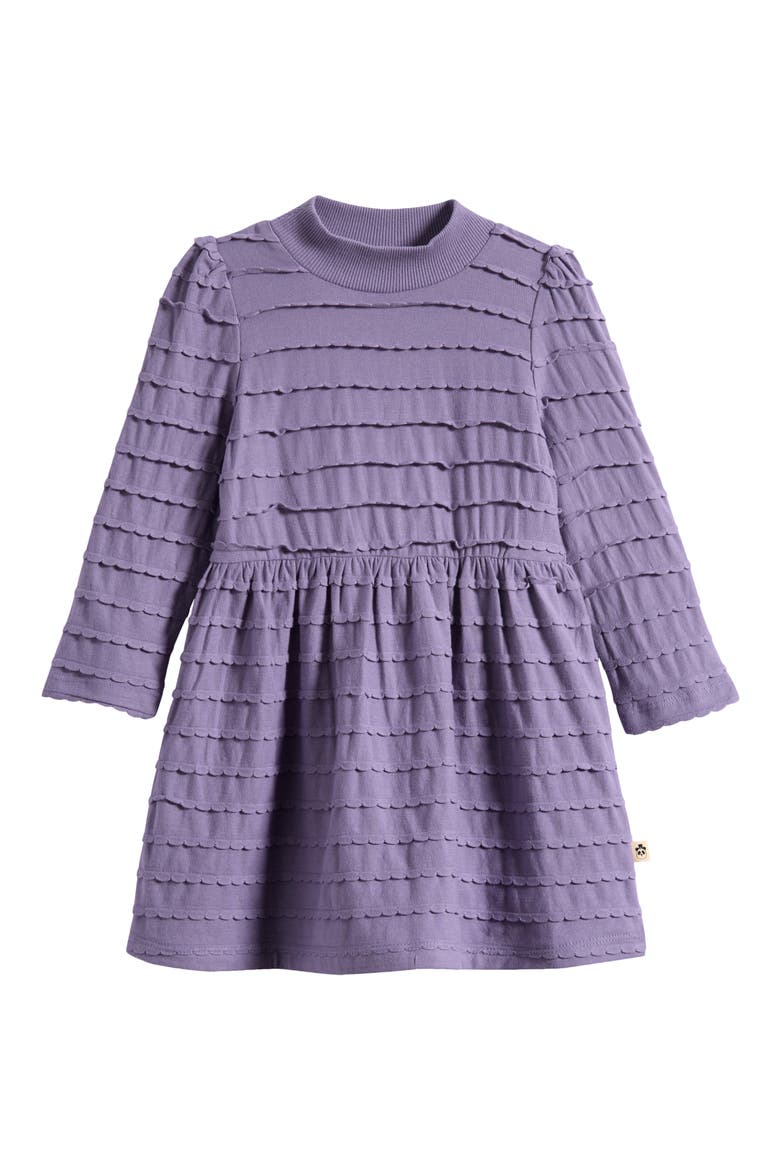 Kids' Textured Frill Dress, Main, color, PURPLE