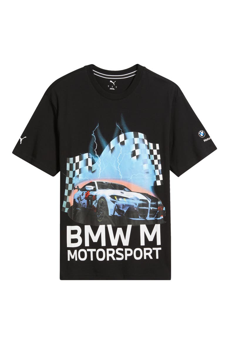 x BMW M Motorsport Cotton Graphic T-Shirt, Alternate, color, PUMA BLACK