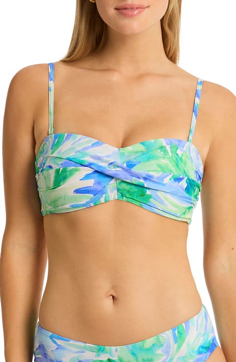 Key Largo Twist Bandeau Bikini Top