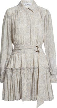 En Saison Josette Floral Long Sleeve Chiffon Minidress