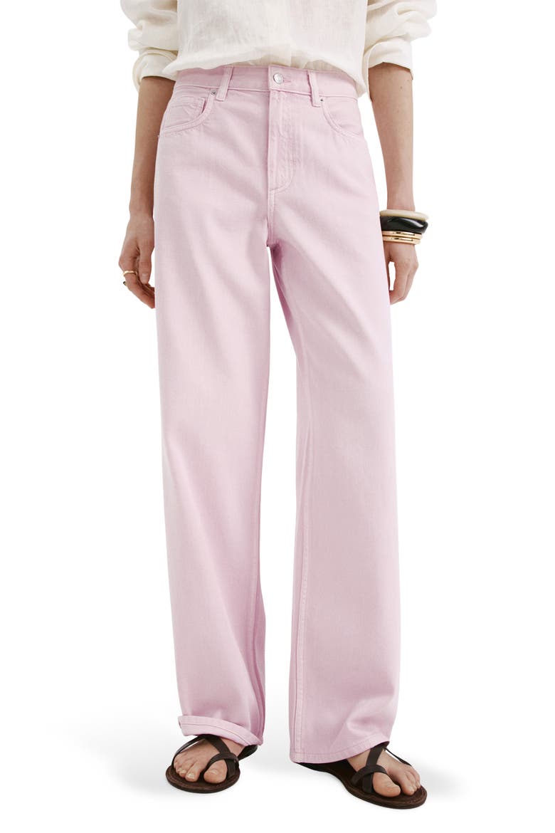 Low Rise Straight Leg Jeans, Main, color, PINK