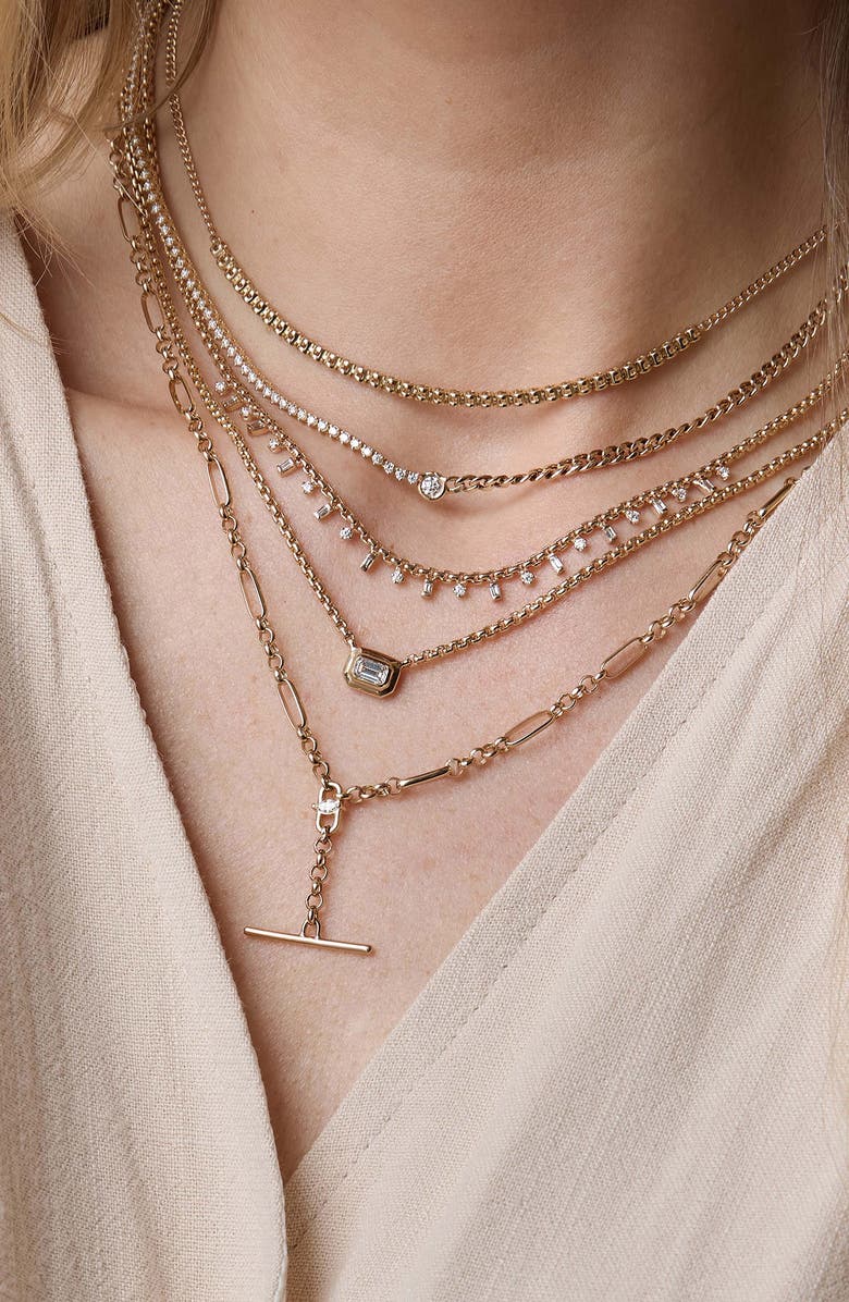 Zoë Chicco 14K Gold Small Box Chain Necklace, Alternate, color, 14K Yellow Gold