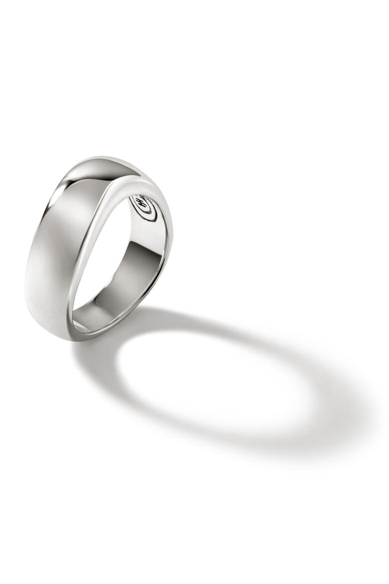 Surf Sterling Silver Band Ring, Alternate, color, SILVER