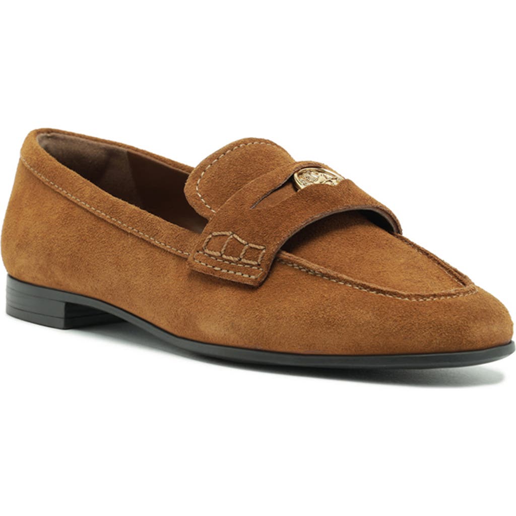 Arezzo Logan Penny Loafer In Brown