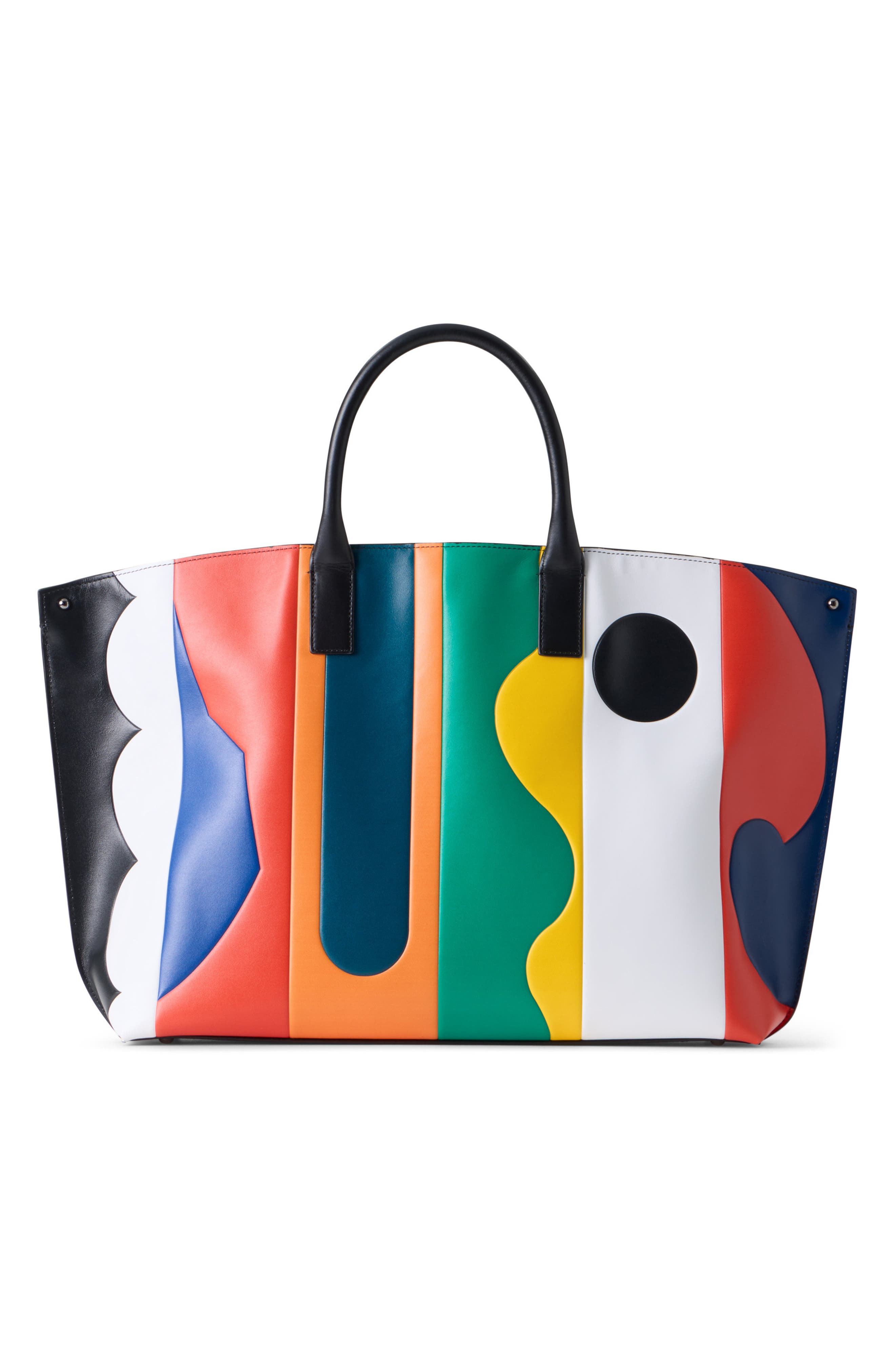 Akris Small AI Leather Convertible Tote, Alternate, color, Multicolor