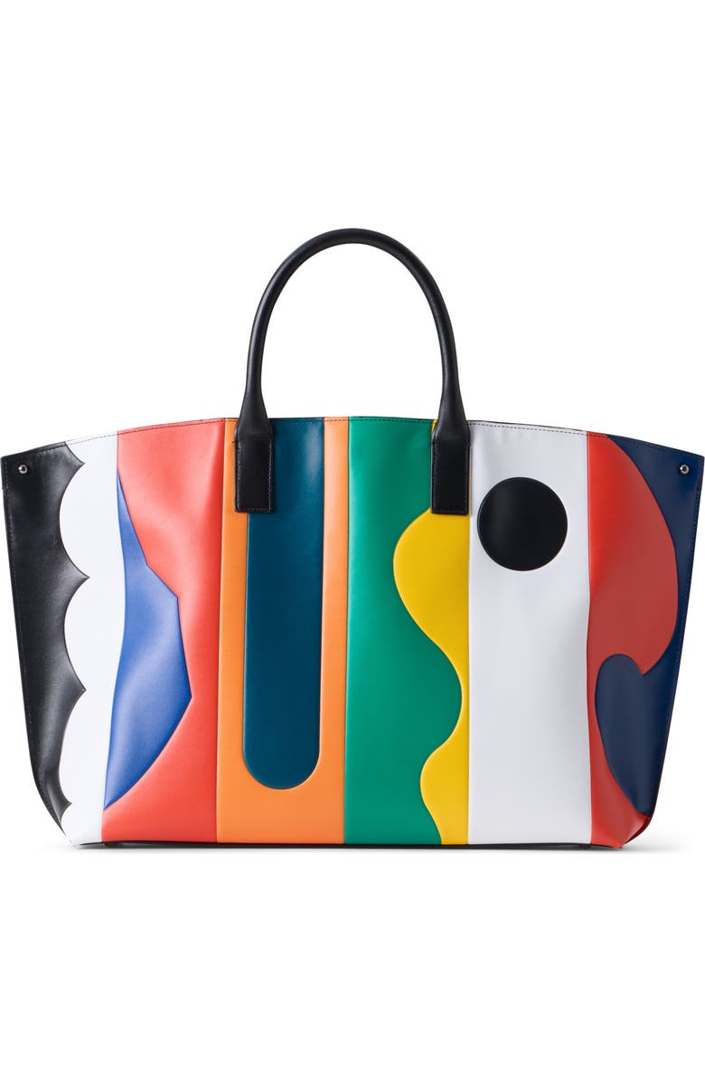 Akris Small AI Leather Convertible Tote, Alternate, color, Multicolor