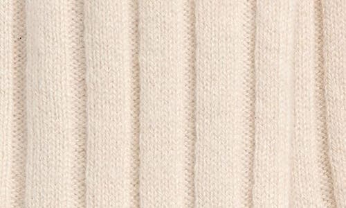 Nordstrom Rib Cashmere Blend Crew Socks In White