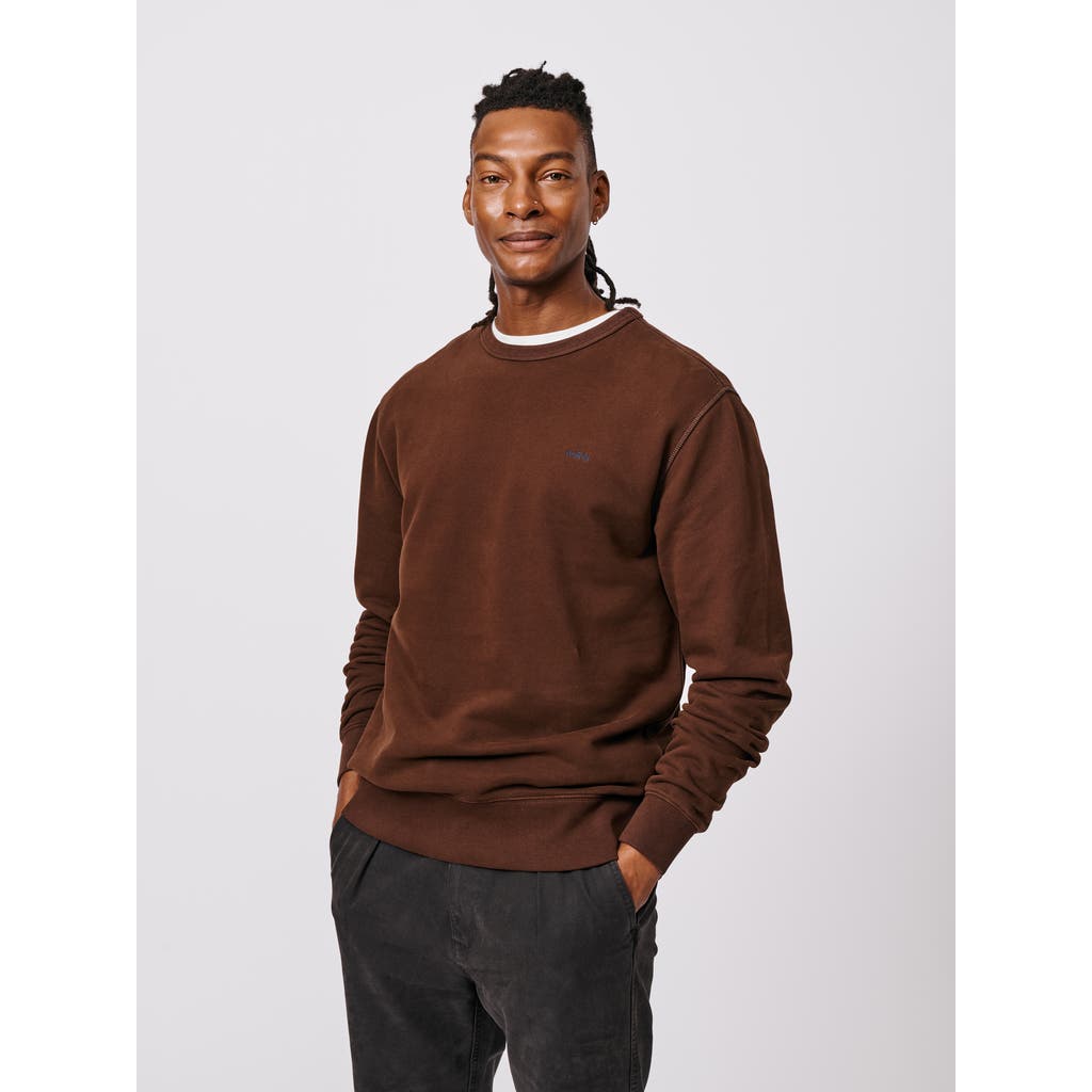 Aubin Vestry Crew Neck Sweatshirt In Brown