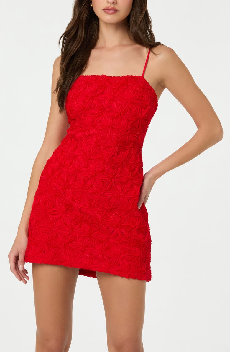 ASTR the Label 3D Floral Minidress, Alternate, color, Red