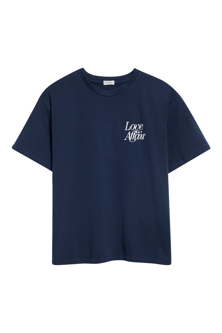 Love Affair Graphic T-Shirt, Main, color, NAVY